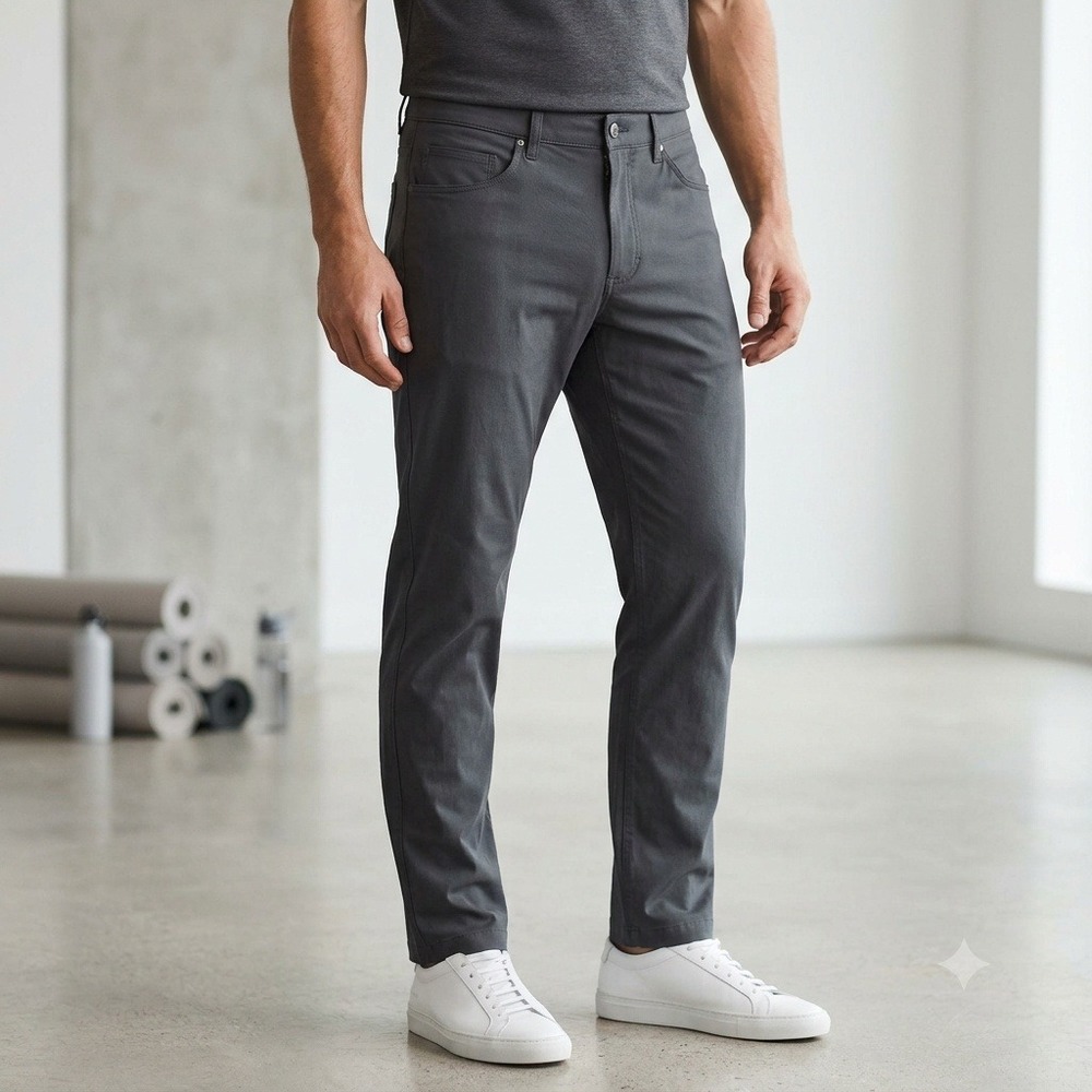 Lululemon Commission Pants Mens 31x30 Gray Slim Fit Technical Chino